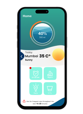 Sip Well app home screen